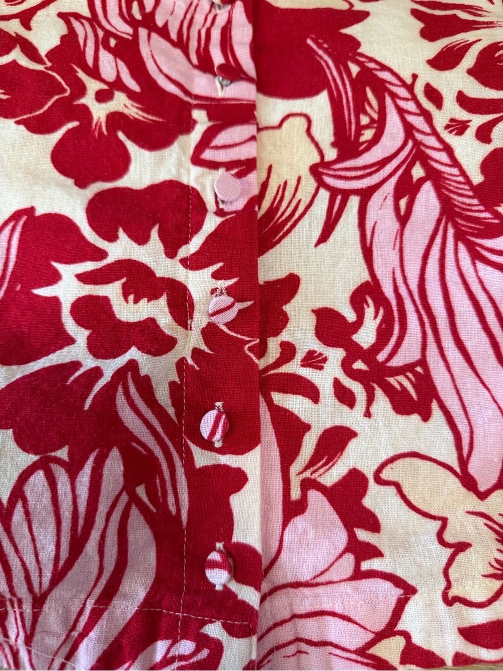 Abercrombie and Fitch Women’s Red and White Linen Blend Skort XLT - Picture 3 of 10